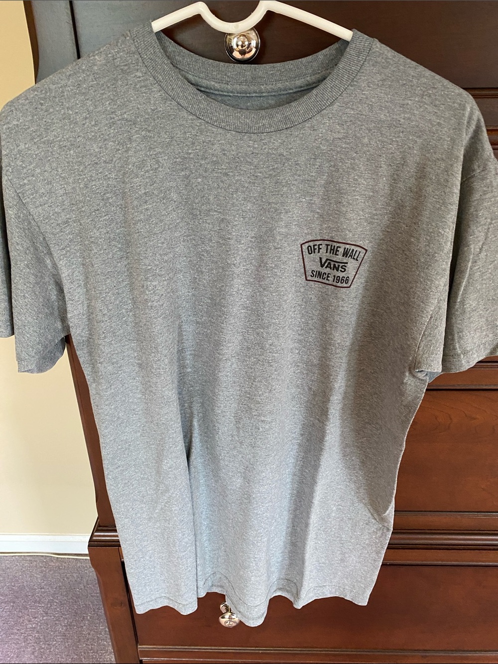 Vans Gray 'Off The Wall' Short Sleeve Logo Tee